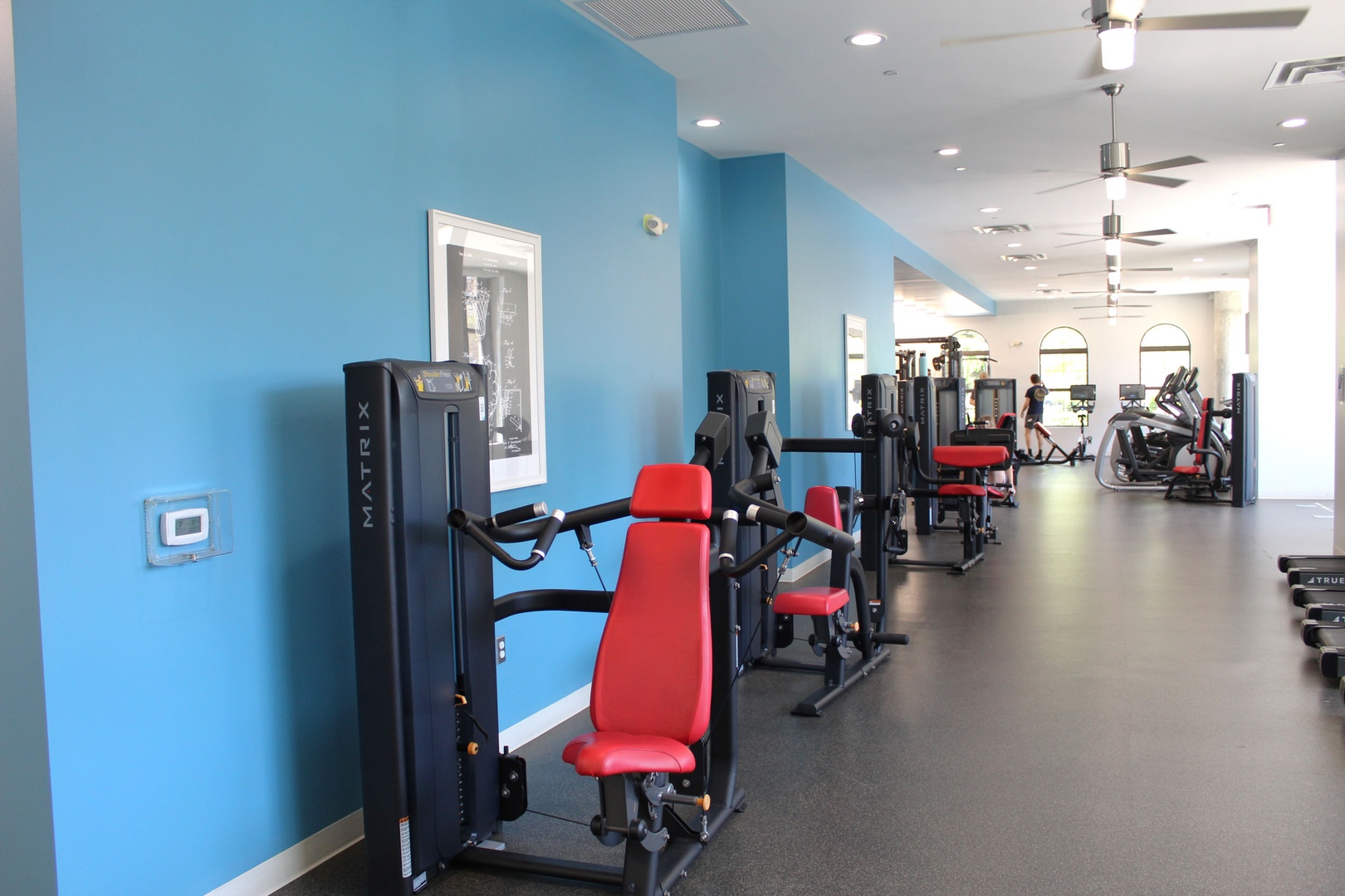 fitness area at landmark college park with state of the art equipment