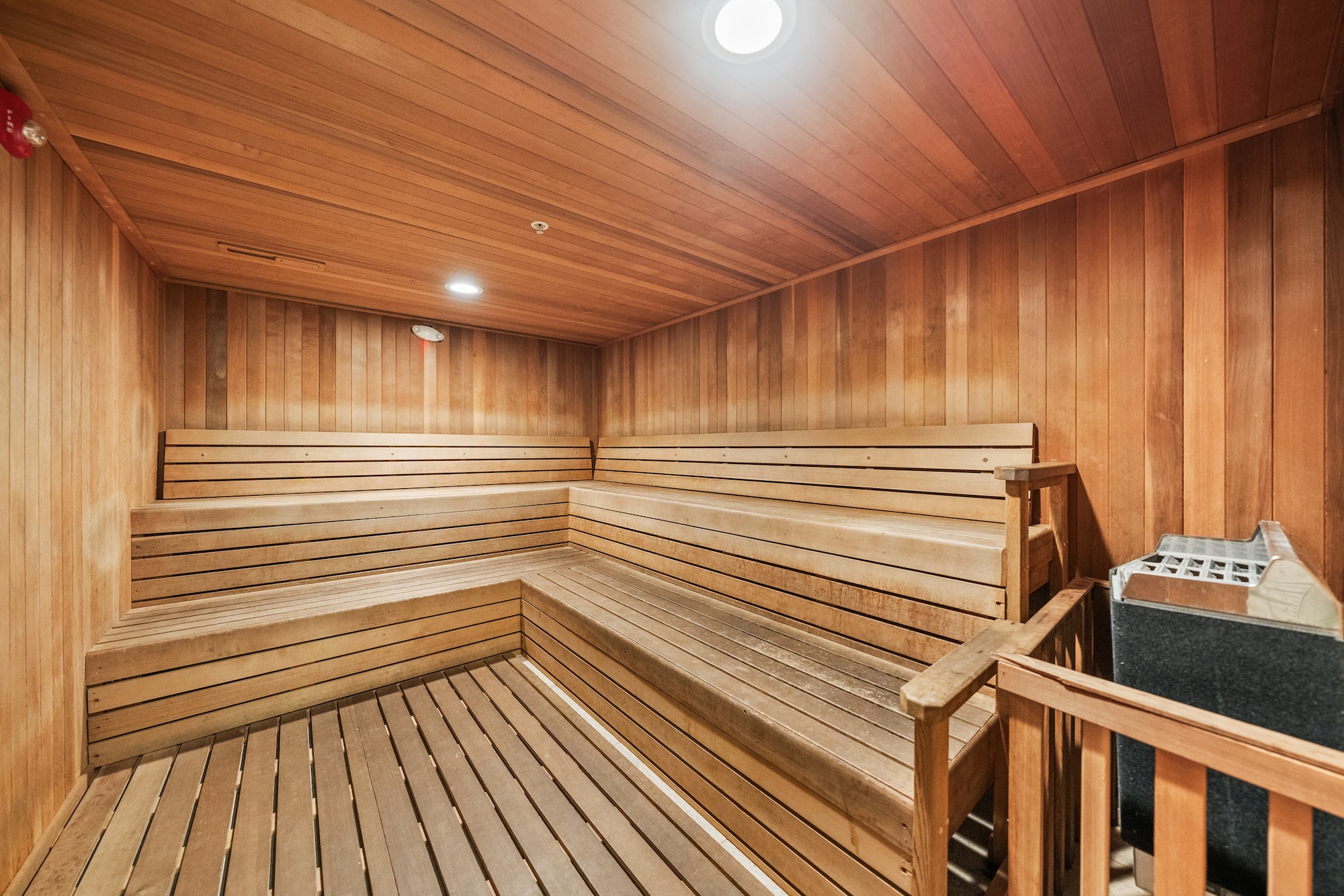 Landmark College Park sauna for University of Maryland students.