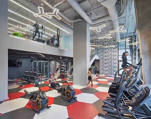 Interior view of Union on Knox’s fitness center.